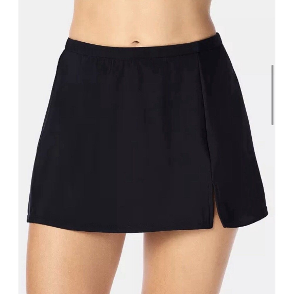 Swim Solutions Swim Skirt Size 8 Black $42 NWT
